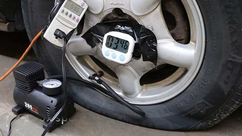 Use an Air Compressor to Inflate a Tire