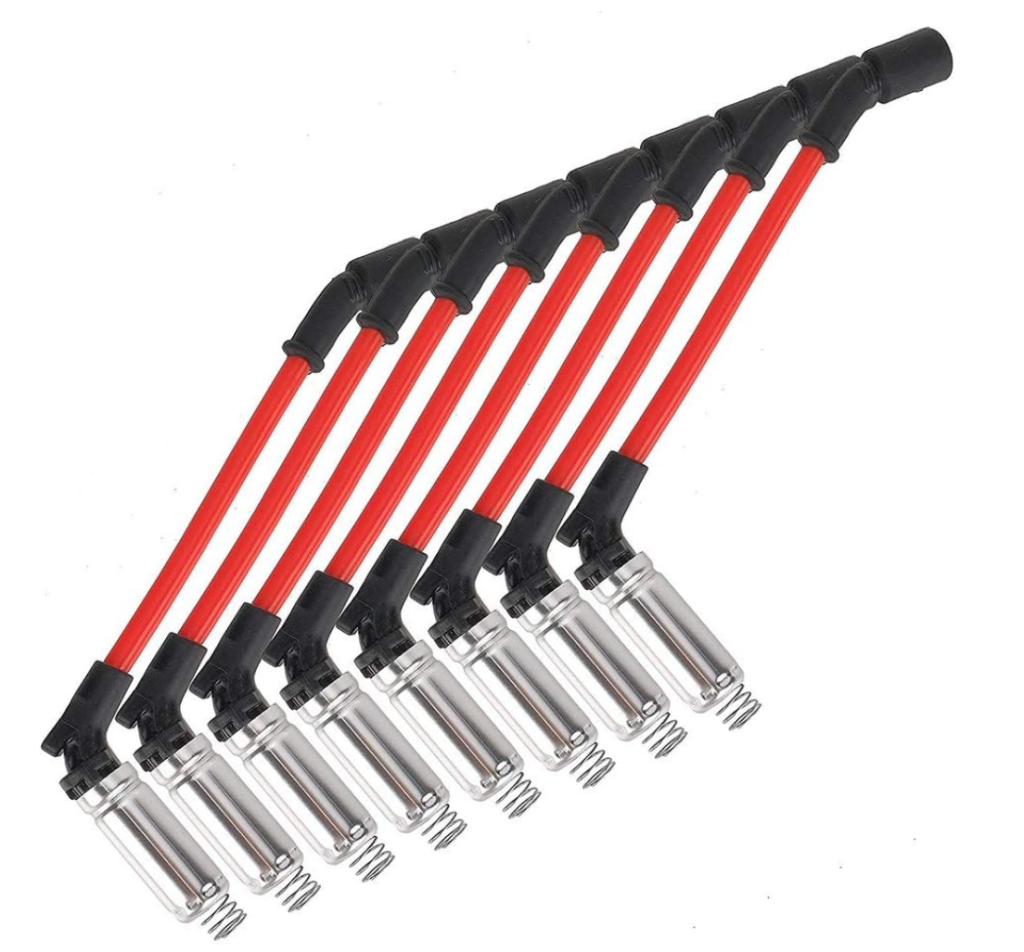 10.2MM Spark Plug Wire Set Ignition Cable Silicone Jacket Silicone Boot Ends fits
